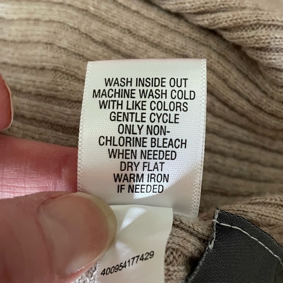 Dana Buchman Ribbed Tan Waterfall Cardigan XL - Picture 8 of 9